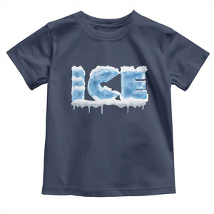 Couple Matching Fire And Ice Toddler T Shirt Typographic Ice TS09 Navy Print Your Wear