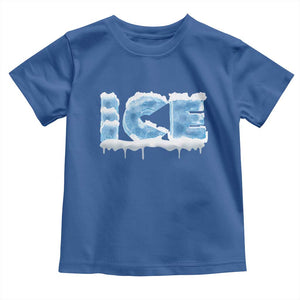 Couple Matching Fire And Ice Toddler T Shirt Typographic Ice TS09 Royal Blue Print Your Wear
