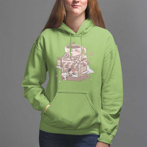 Cat Lover Hoodie CatFe Anime Kitty Coffee Shop TS09 Lime Print Your Wear
