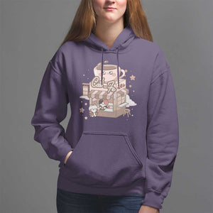 Cat Lover Hoodie CatFe Anime Kitty Coffee Shop TS09 Purple Print Your Wear