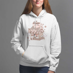 Cat Lover Hoodie CatFe Anime Kitty Coffee Shop TS09 White Print Your Wear