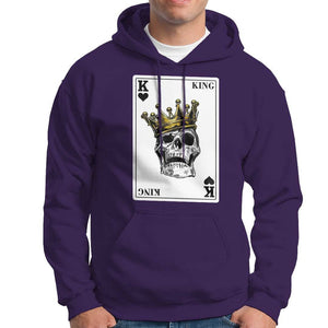 Poker Hoodie Couple Matching - 1/2 Card King Skull TS09 Purple Print Your Wear