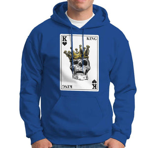 Poker Hoodie Couple Matching - 1/2 Card King Skull TS09 Royal Blue Print Your Wear