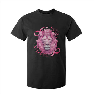 Breast Cancer Awareness Pink Lion Warrior T Shirt For Kid TS09 Black Print Your Wear