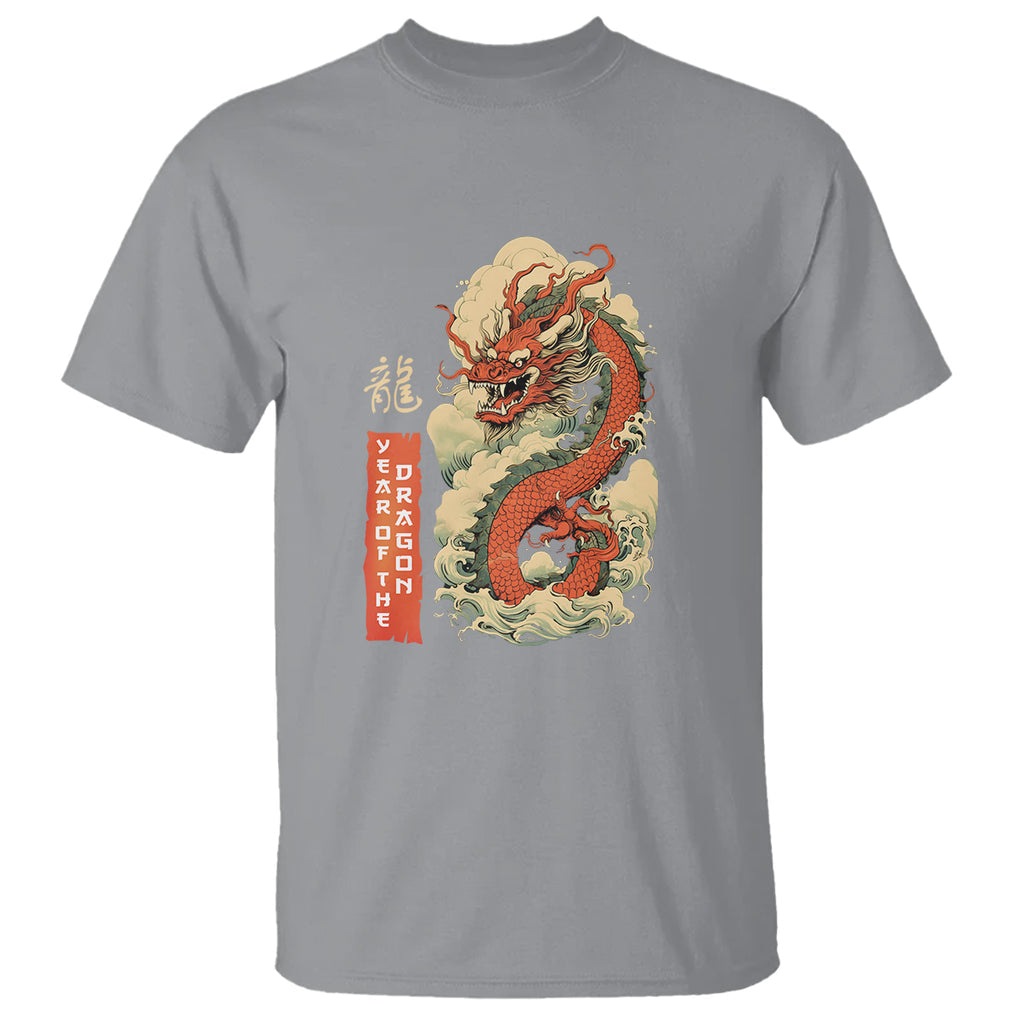Lunar New Year Chinese Happy 2024 Year of the Dragon T Shirt TS09 Sport Gray Printyourwear