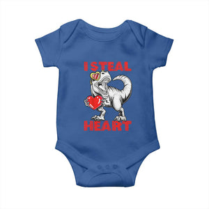 Valentine's Day Baby Onesie Dinosaur I Steal Hearts Kid Boy Men Lover TS09 Royal Blue Print Your Wear