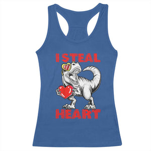 Valentine's Day Racerback Tank Top Dinosaur I Steal Hearts Kid Boy Men Lover TS09 Royal Blue Print Your Wear