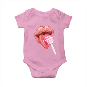 Valentine's Day Baby Onesie I'm A Sucker For You Candy Pop Lollipop TS09 Light Pink Print Your Wear