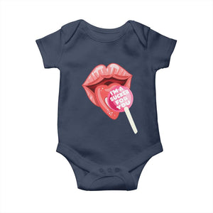 Valentine's Day Baby Onesie I'm A Sucker For You Candy Pop Lollipop TS09 Navy Print Your Wear