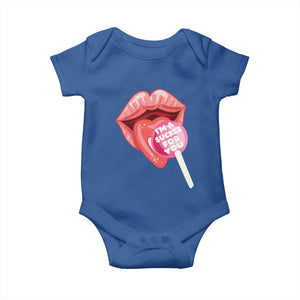 Valentine's Day Baby Onesie I'm A Sucker For You Candy Pop Lollipop TS09 Royal Blue Print Your Wear