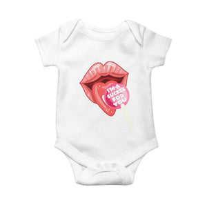 Valentine's Day Baby Onesie I'm A Sucker For You Candy Pop Lollipop TS09 White Print Your Wear