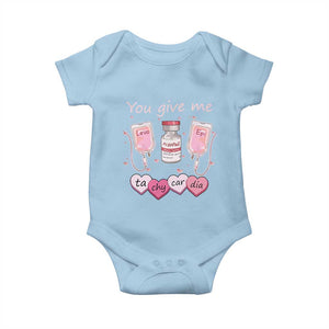 Valentine's Day Baby Onesie You Give Me Tachycardia ICU Nurse Life TS09 Light Blue Print Your Wear