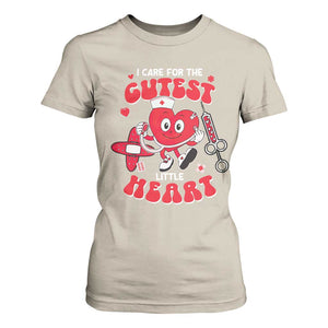 Valentine's Day T Shirt For Women I Care For Cutest Little Hearts Nurse Life TS09 Sand Print Your Wear