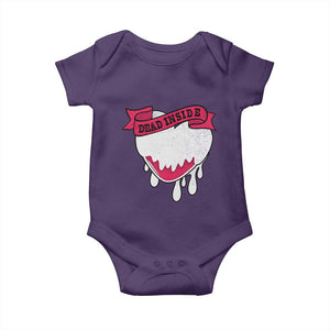 Valentine's Day Baby Onesie Dead Inside Melting Heart Goth TS09 Purple Print Your Wear