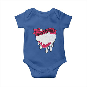 Valentine's Day Baby Onesie Dead Inside Melting Heart Goth TS09 Royal Blue Print Your Wear