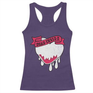 Valentine's Day Racerback Tank Top Dead Inside Melting Heart Goth TS09 Purple Print Your Wear