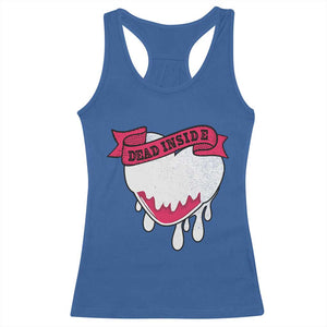 Valentine's Day Racerback Tank Top Dead Inside Melting Heart Goth TS09 Royal Blue Print Your Wear