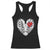 Valentine's Day Racerback Tank Top Gothic Valentine Skeleton With Barbed Wire Heart TS09 Black Print Your Wear