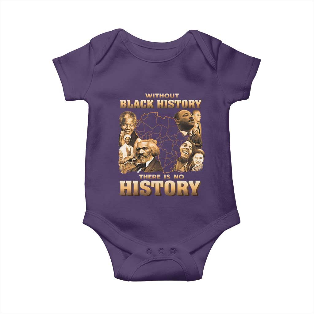 African Pride Baby Onesie Without Black History There Is No History TS09 Purple Print Your Wear