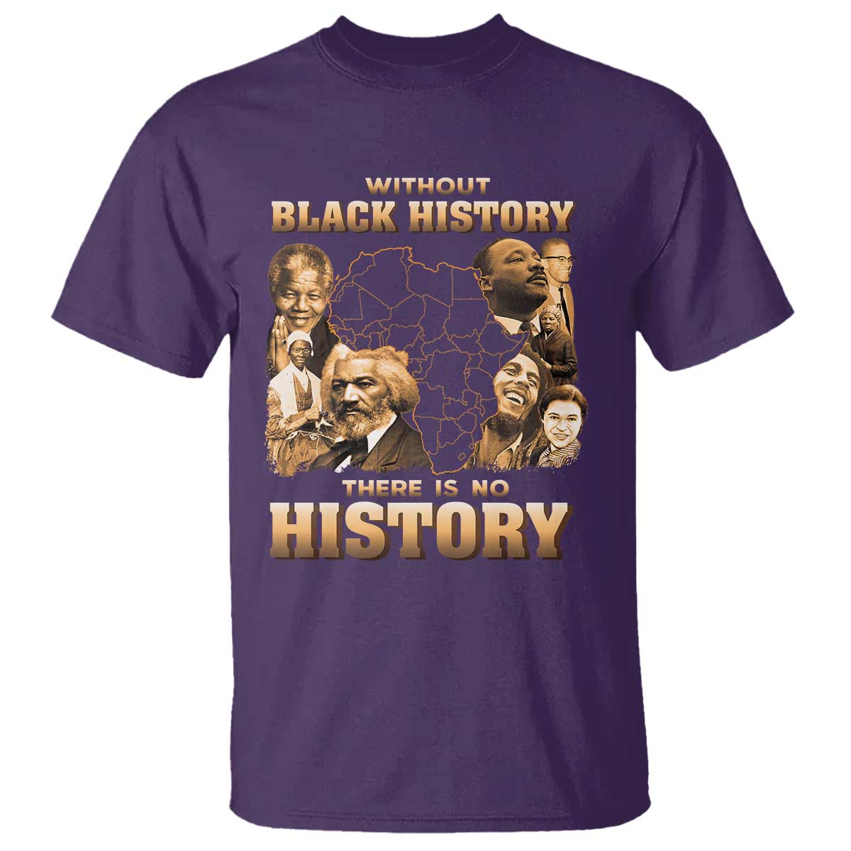 African Pride T Shirt Without Black History There Is No History TS09 Purple Print Your Wear