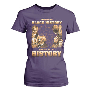 African Pride T Shirt For Women Without Black History There Is No History TS09 Purple Print Your Wear