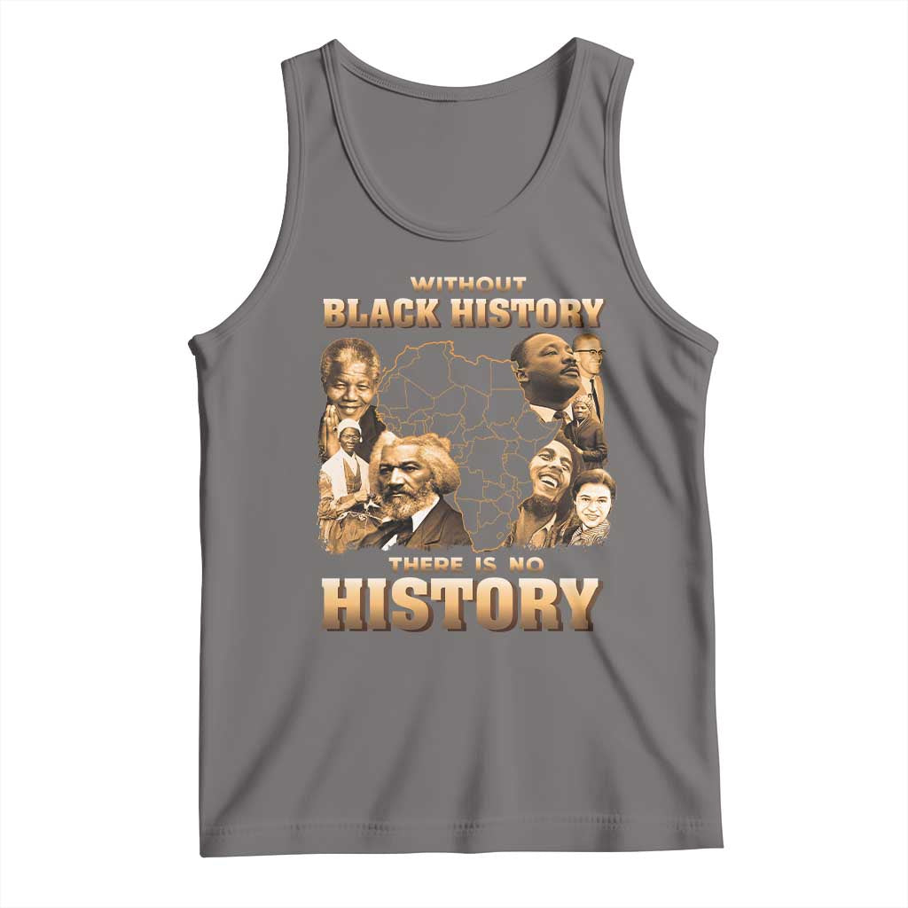 African Pride Tank Top Without Black History There Is No History TS09 Deep Heather Print Your Wear