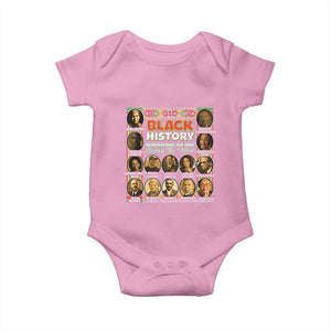 Black History Baby Onesie Remembering The Past Shaping The Future TS09 Light Pink Print Your Wear