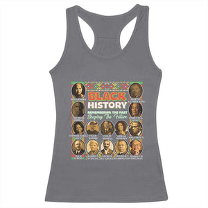 Black History Racerback Tank Top Remembering The Past Shaping The Future TS09 Charcoal Print Your Wear