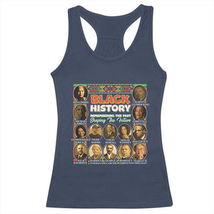 Black History Racerback Tank Top Remembering The Past Shaping The Future TS09 Navy Print Your Wear