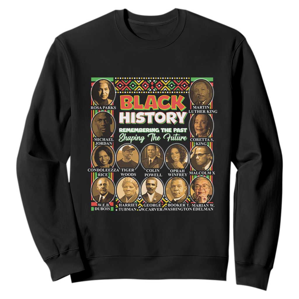Black History Sweatshirt Remembering The Past Shaping The Future TS09 Black Print Your Wear