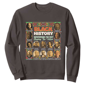 Black History Sweatshirt Remembering The Past Shaping The Future TS09 Dark Chocolate Print Your Wear