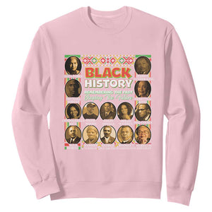 Black History Sweatshirt Remembering The Past Shaping The Future TS09 Light Pink Print Your Wear