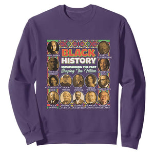 Black History Sweatshirt Remembering The Past Shaping The Future TS09 Purple Print Your Wear
