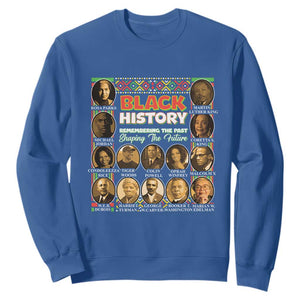 Black History Sweatshirt Remembering The Past Shaping The Future TS09 Royal Blue Print Your Wear