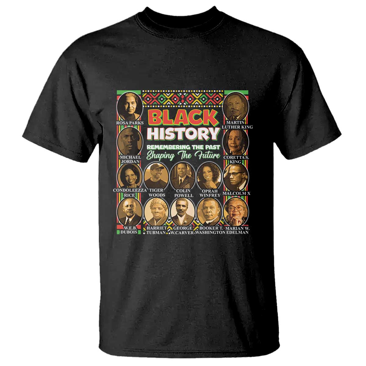 Black History T Shirt Remembering The Past Shaping The Future TS09 Black Print Your Wear