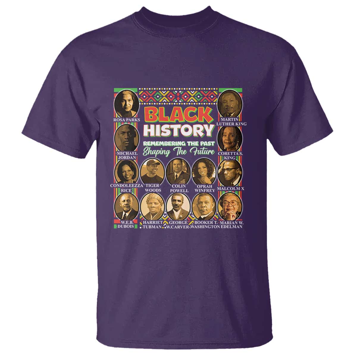 Black History T Shirt Remembering The Past Shaping The Future TS09 Purple Print Your Wear