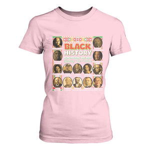 Black History T Shirt For Women Remembering The Past Shaping The Future TS09 Light Pink Print Your Wear