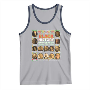 Black History Tank Top Remembering The Past Shaping The Future TS09 Athletic Heather Navy Print Your Wear
