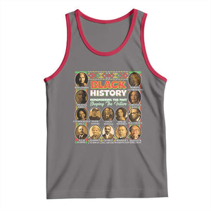 Black History Tank Top Remembering The Past Shaping The Future TS09 Deep Heather Red Print Your Wear