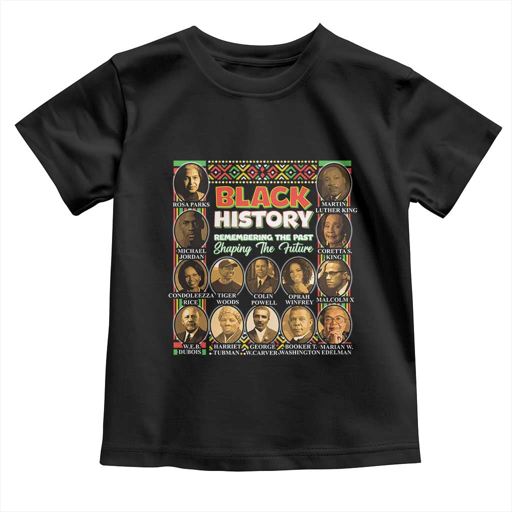 Black History Toddler T Shirt Remembering The Past Shaping The Future TS09 Black Print Your Wear