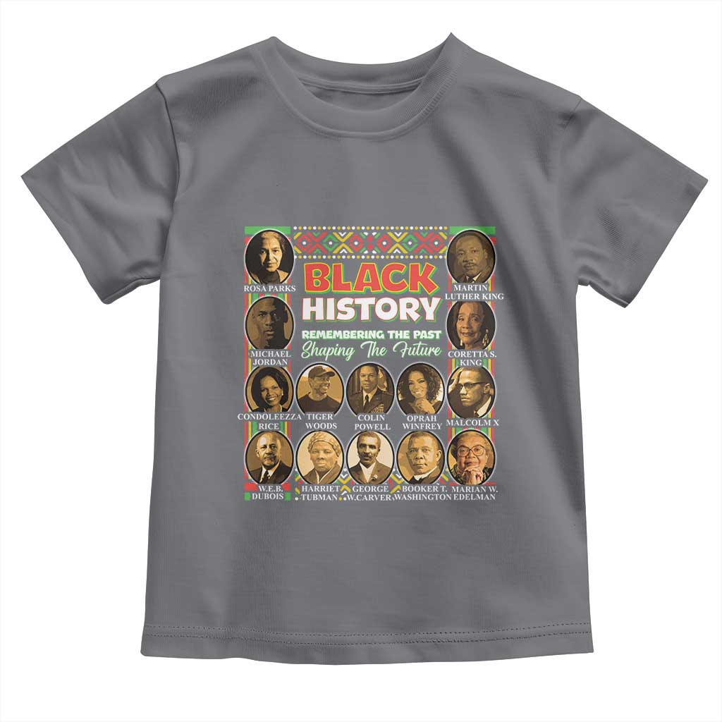 Black History Toddler T Shirt Remembering The Past Shaping The Future TS09 Charcoal Print Your Wear