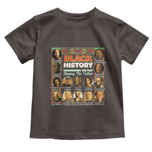 Black History Toddler T Shirt Remembering The Past Shaping The Future TS09 Dark Chocolate Print Your Wear