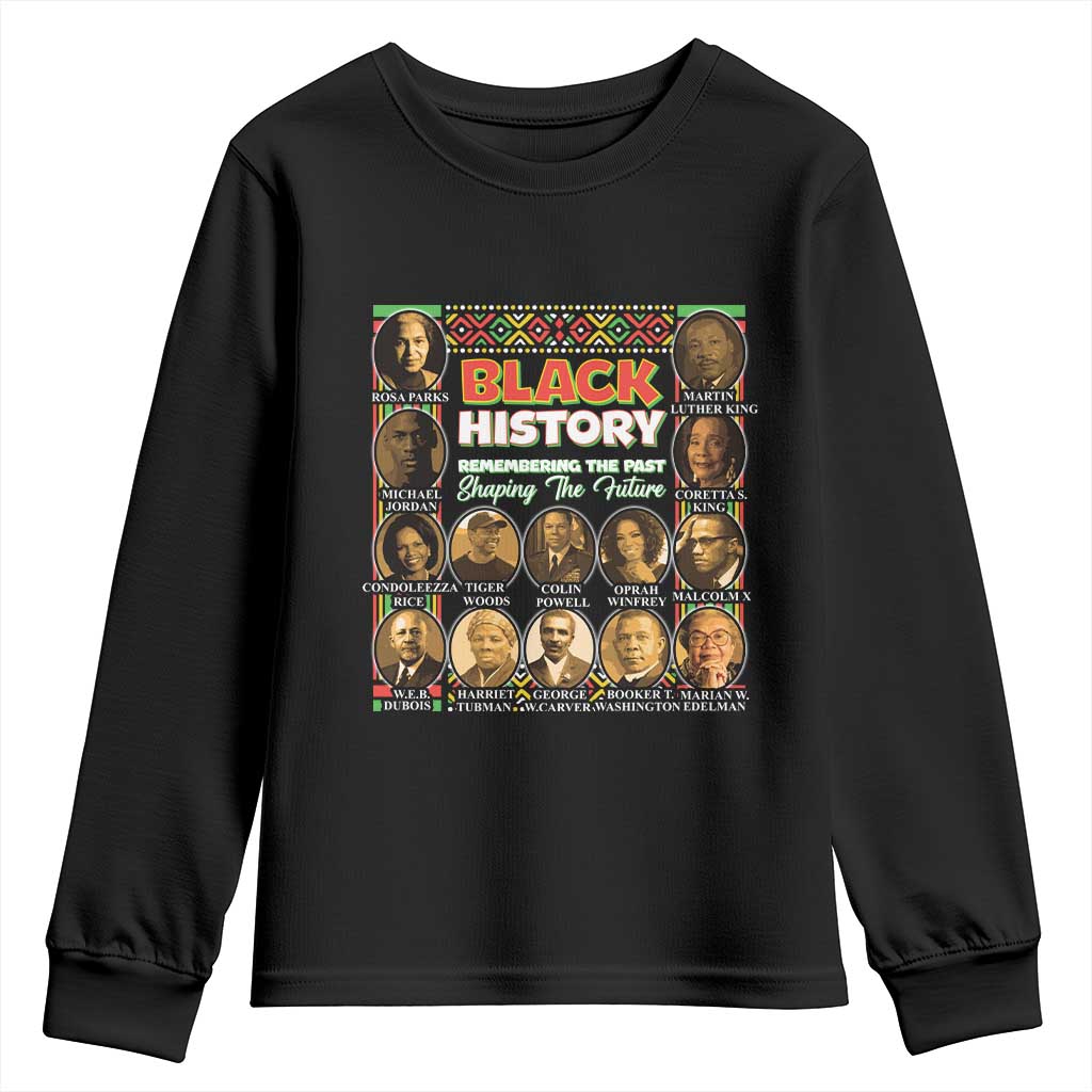 Black History Youth Sweatshirt Remembering The Past Shaping The Future TS09 Black Print Your Wear