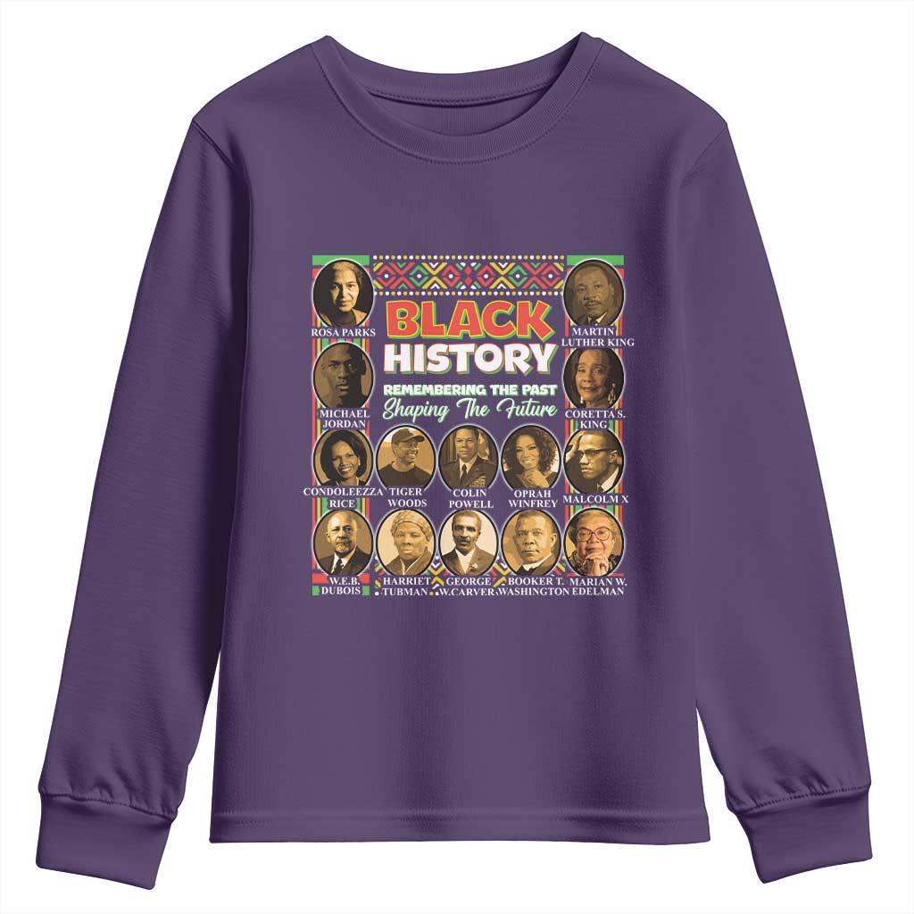 Black History Youth Sweatshirt Remembering The Past Shaping The Future TS09 Purple Print Your Wear