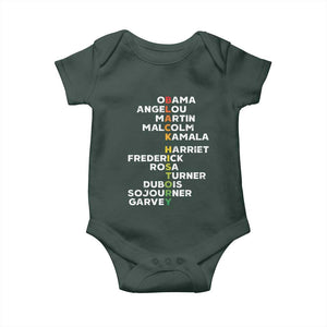 Black History Leaders Baby Onesie Obama Martin Malcolm Harriet TS09 Print Your Wear