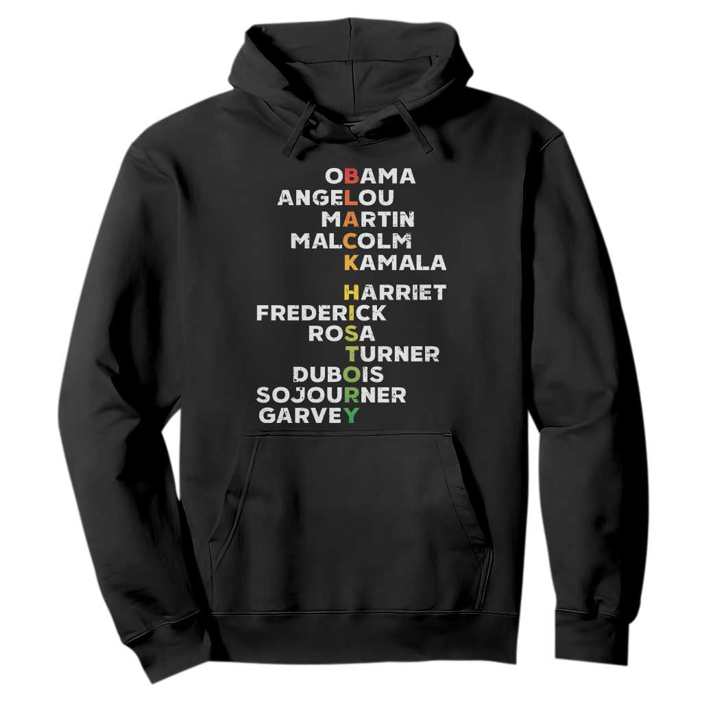 Black History Leaders Hoodie Obama Martin Malcolm Harriet TS09 Black Print Your Wear