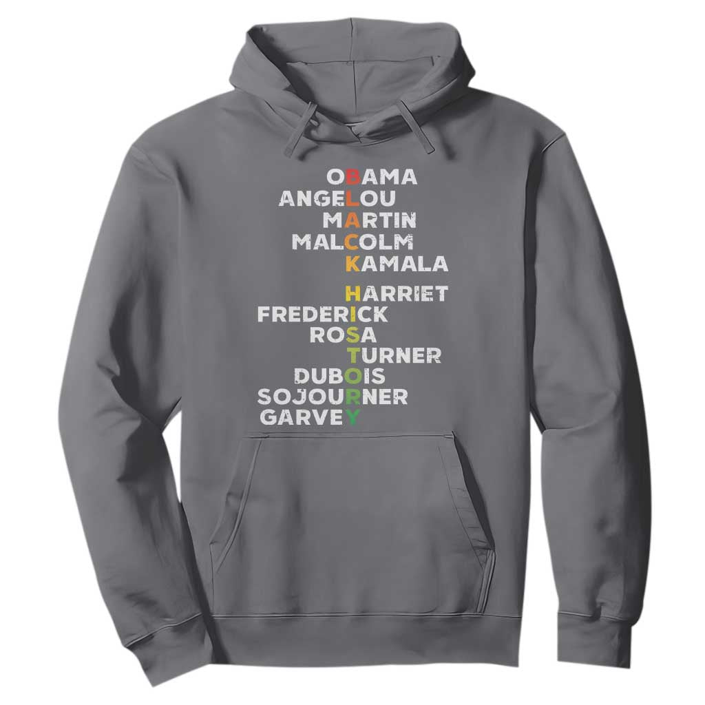 Black History Leaders Hoodie Obama Martin Malcolm Harriet TS09 Charcoal Print Your Wear