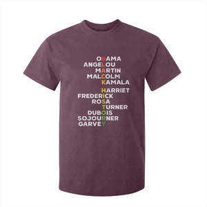 Black History Leaders T Shirt For Kid Obama Martin Malcolm Harriet TS09 Maroon Print Your Wear