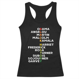 Black History Leaders Racerback Tank Top Obama Martin Malcolm Harriet TS09 Black Print Your Wear