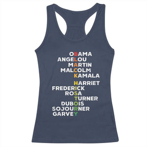 Black History Leaders Racerback Tank Top Obama Martin Malcolm Harriet TS09 Navy Print Your Wear